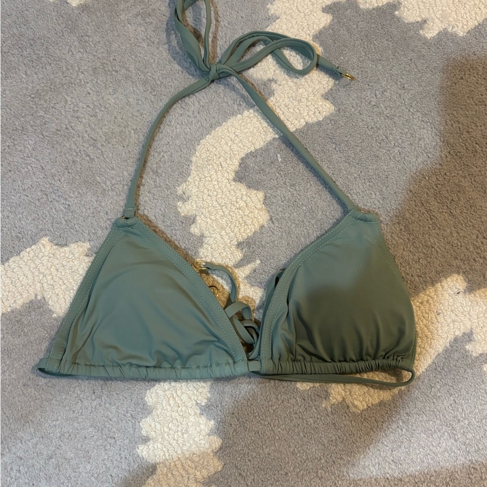 Shore Brand Green Triangle Bikini Top